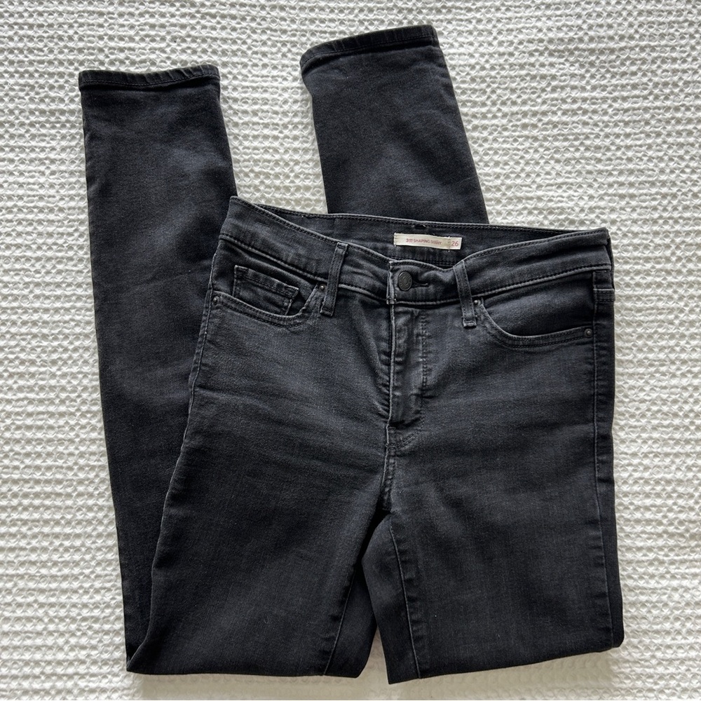 Levi’s 311 Shaping Skinny Black Jeans, Size 26